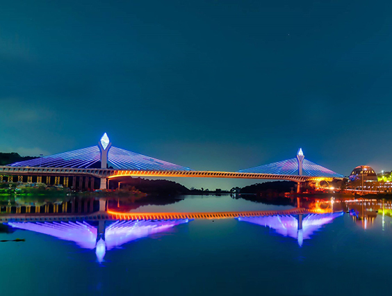 轰动印度，当地首座桥梁LED灯光秀—Durgam Cheravu Bridge